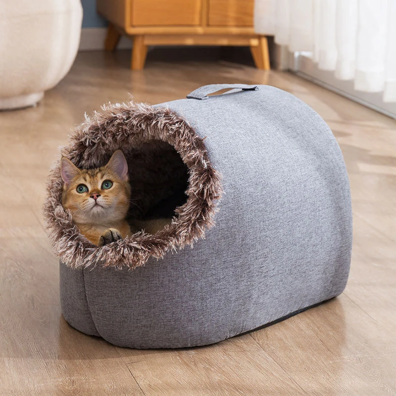 New Semi enclosed Cat Litter Pad Kennel Winter Warm Pet Supplies Cat