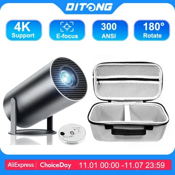 DITONG HY300 Plus HD Projector portatil 4K projetor Android  LED Video Home Theater Cinema Phone mini Proyector Movie HY300 pro
