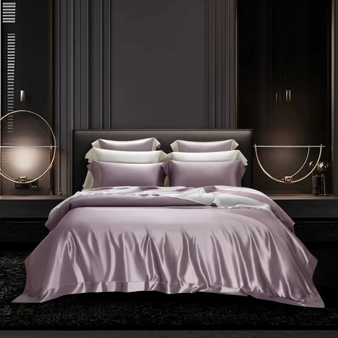 Luxury Silk Bedding Set 100 Mulberry Silk Fabric 19 momme Bed Sheet