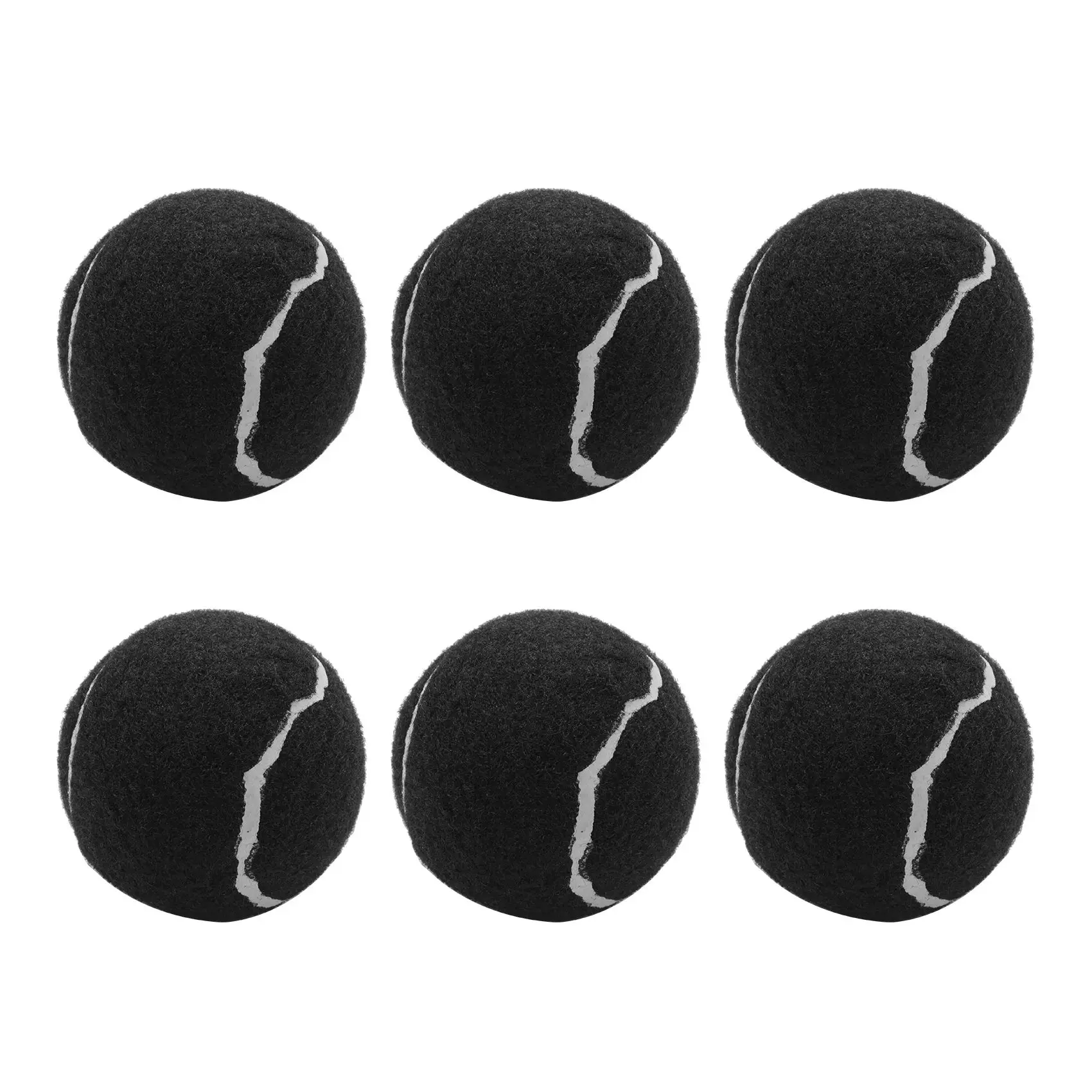 Tennis Balls 6Pcs Pack Wear-Resistant Elastic Training Balls 66mm Ladies Beginners Practice Tennis Ball