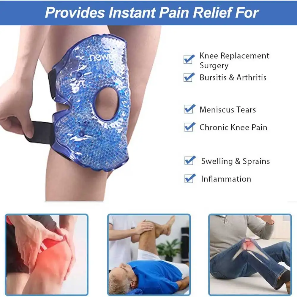 Reusable Knee Pads Medical Gel Ice Pack For Sports Injuries Hot Cold Compress Therapy Wrap After Knee Surgery Pain Relief 2