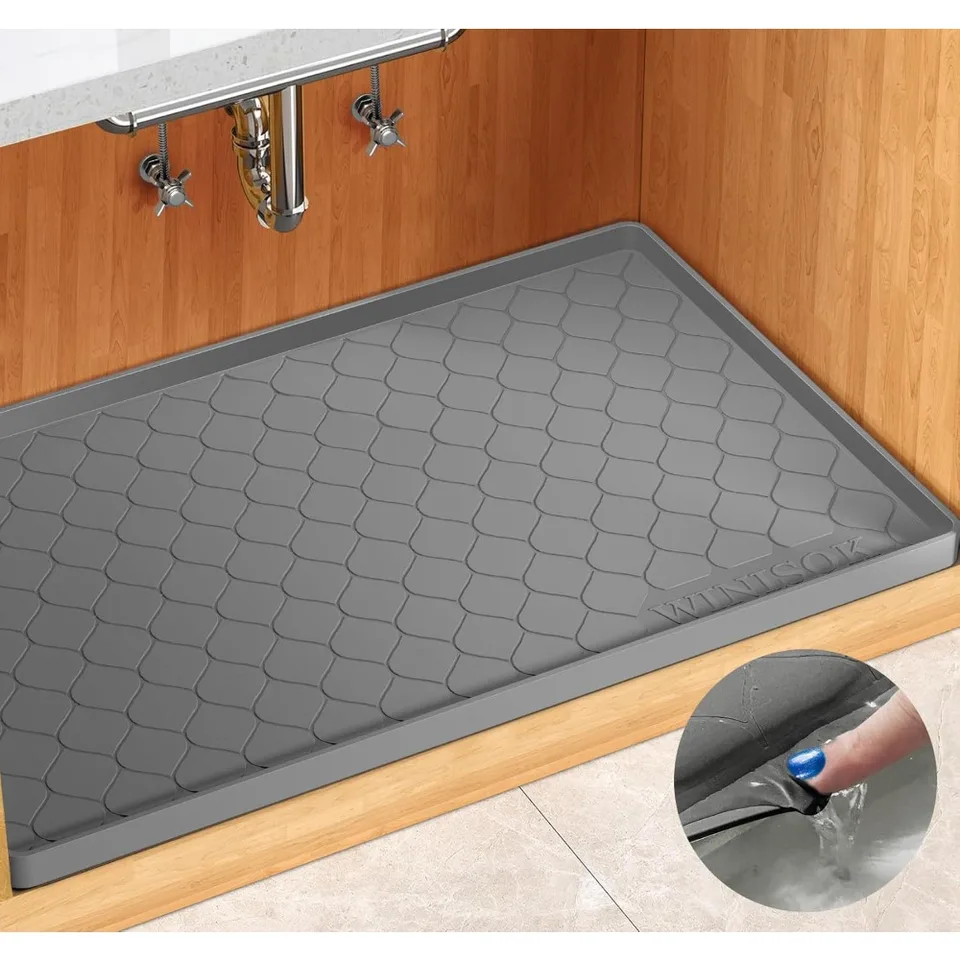 Waterproof Silicone Under Sink Mat for Cabinet Protection