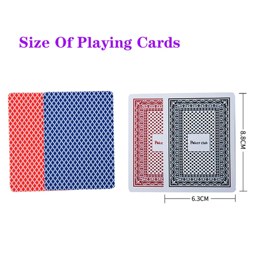 Flexible Waterproof Playing Card PVC Plastic Scrub Poker Club Cards Smooth Large Font Texas Hold'em for All Poker Games