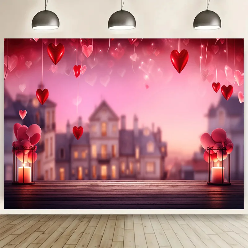 

SHUOZHIKE Romantic Valentine's Day Photography Backdrops Props Red Rose Wedding Love Heart Wall Photo Studio Background VS-82