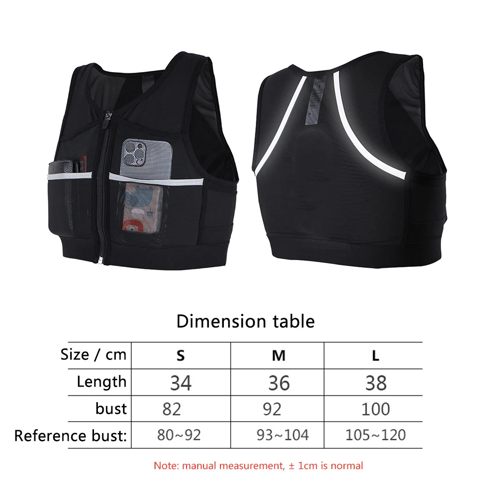 Universal Cross-country Marathon Vest Bags Elastic Running Storage Chest Pack Jacket Breathable for Outdoor Sports Small Item