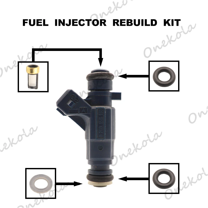 

Fuel Injector repair kit Orings Filters for BYD Geely JAC 0280156166 0 280 156 166
