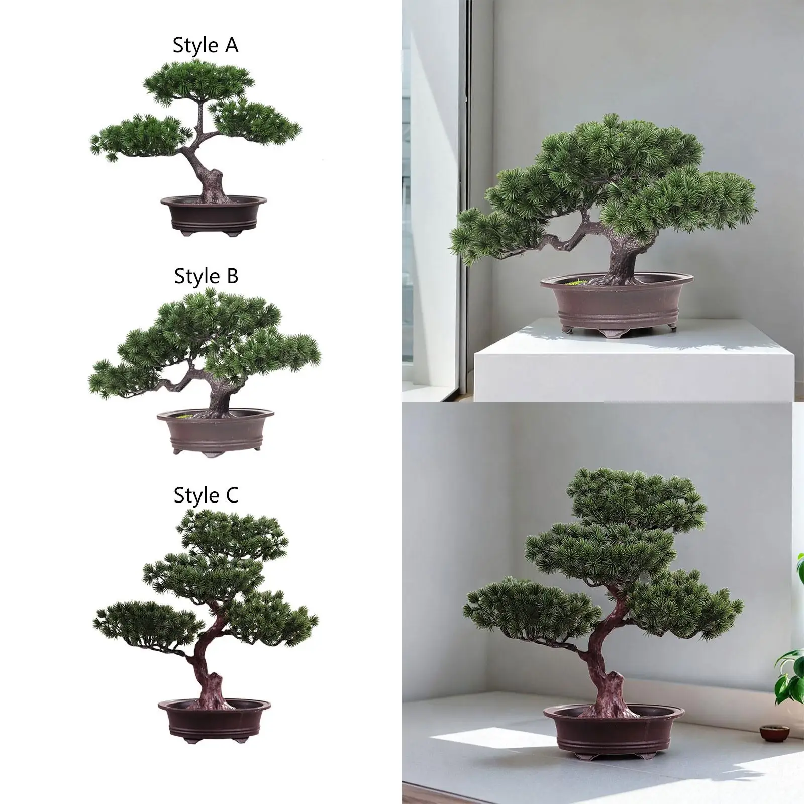 Sturdy Versatile Decorative Artificial Welcome Potted Bonsai Desktop Display