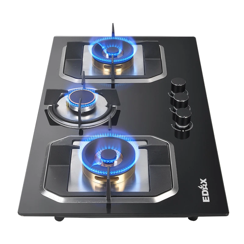 Hot sale fashion attractive design recessed stove combination gas hob 3 burners built in gas stove kitchen cooktops