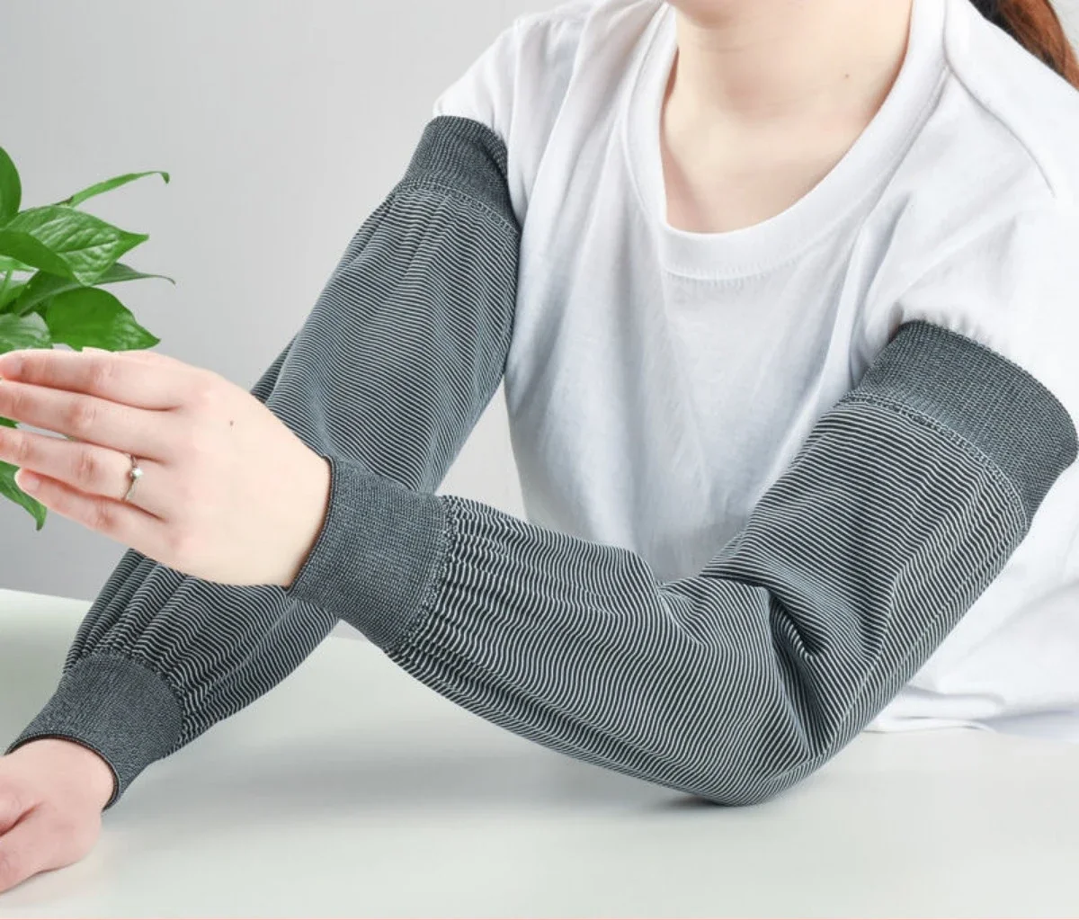 Plus Long Sunscreen Sleeve Breathable Comfortable Sleeves For Work And Housework Anti-Fouling And Dirty Elastic Knitted,waterproof oversleeves