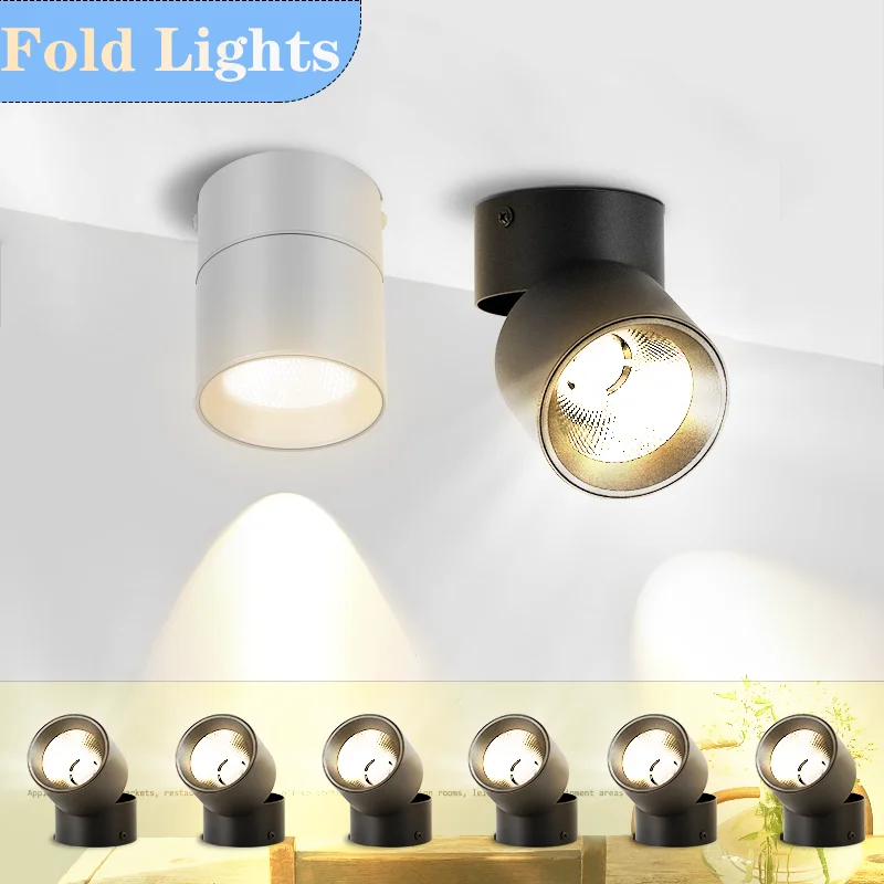 

Led Downlight Ceiling Spotlight 220V Surface Mounted 40W 25W Foldable Spot Aluminum Track Light Fixture for Living Room Bedroom