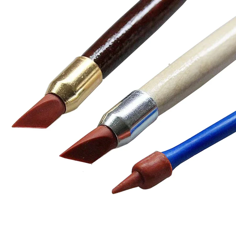 Silicon Rubber Shaper Pens Pottery Clay Sculpture Carving Tool Double-head Ceramics Clay Modeling Shaping Tools 3Pcs