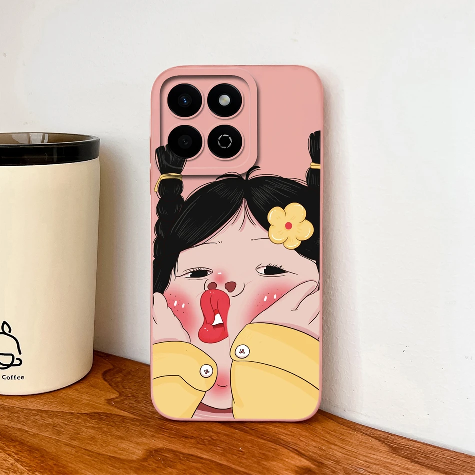 Cute Cat Liquid Silicone Phone Case with Camera Protection and Anti-Drop Bumper