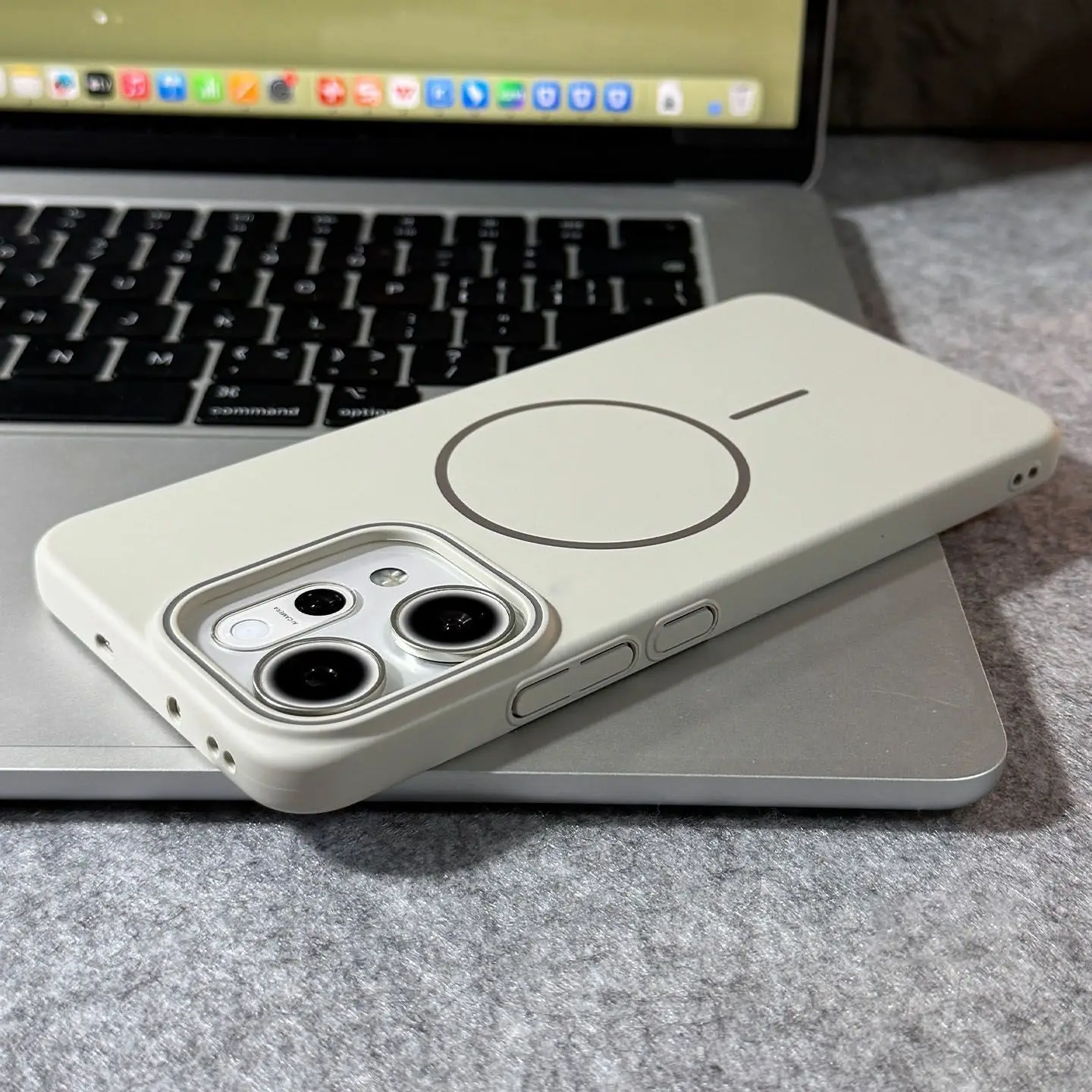 Soft Sand Magnetic Matte PC Cover - Skin Friendly Limited Edition Case
