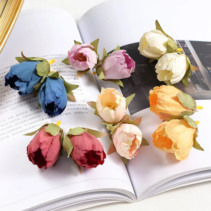 100 PZ 2 cm Mini Fiori Artificiali Teste di Fiori Finti Mestiere Marghera Fiore di Seta per Corona Scrap Matrimonio FAI DA TE Ghirlanda Copricapo Decor  15