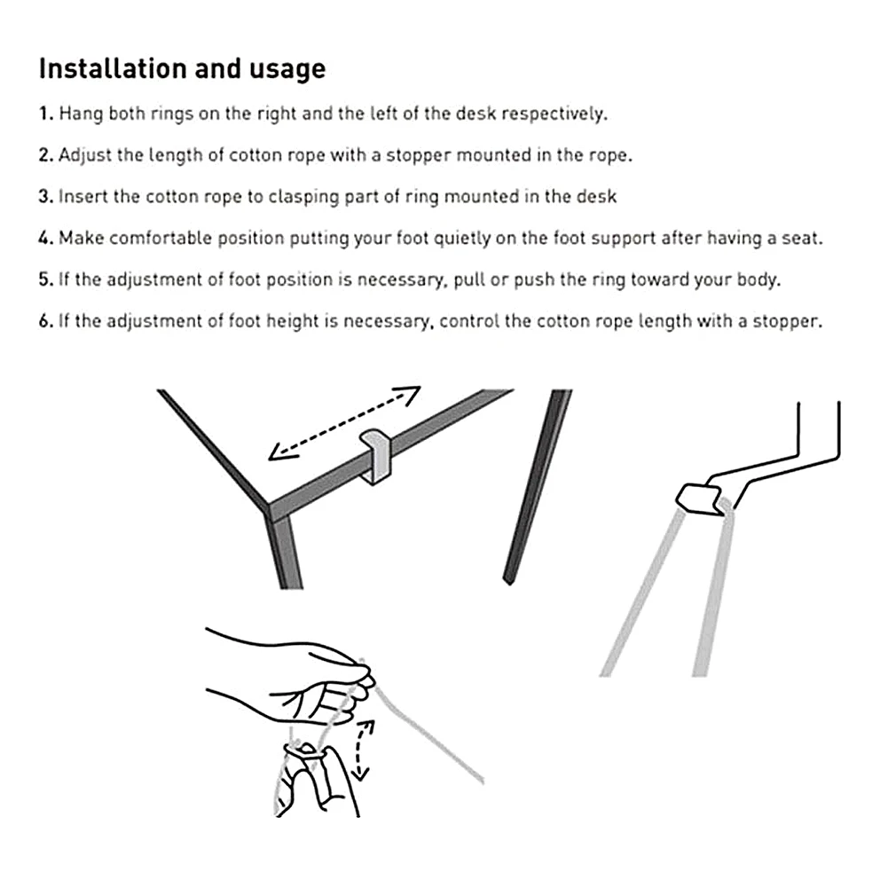 Polyester Foot Hammock Adjustable Hanging Foot Strap Hammock Foldable Relieve Fatigue Lightweight with Hooks for Garden Camping 6