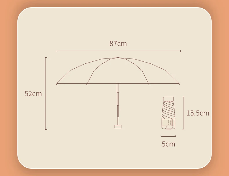 Flat mini windproof designer umbrella