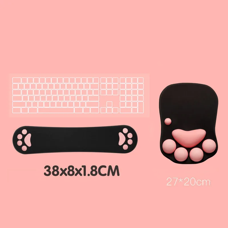 Cat Paw Mouse Pad Wrist Rest Gamer Computer Gel Mouse Pads Set Cute Kawaii Keyboard Pad Wrist Support Mousepad mouse pad gaming mousepad wrist pad