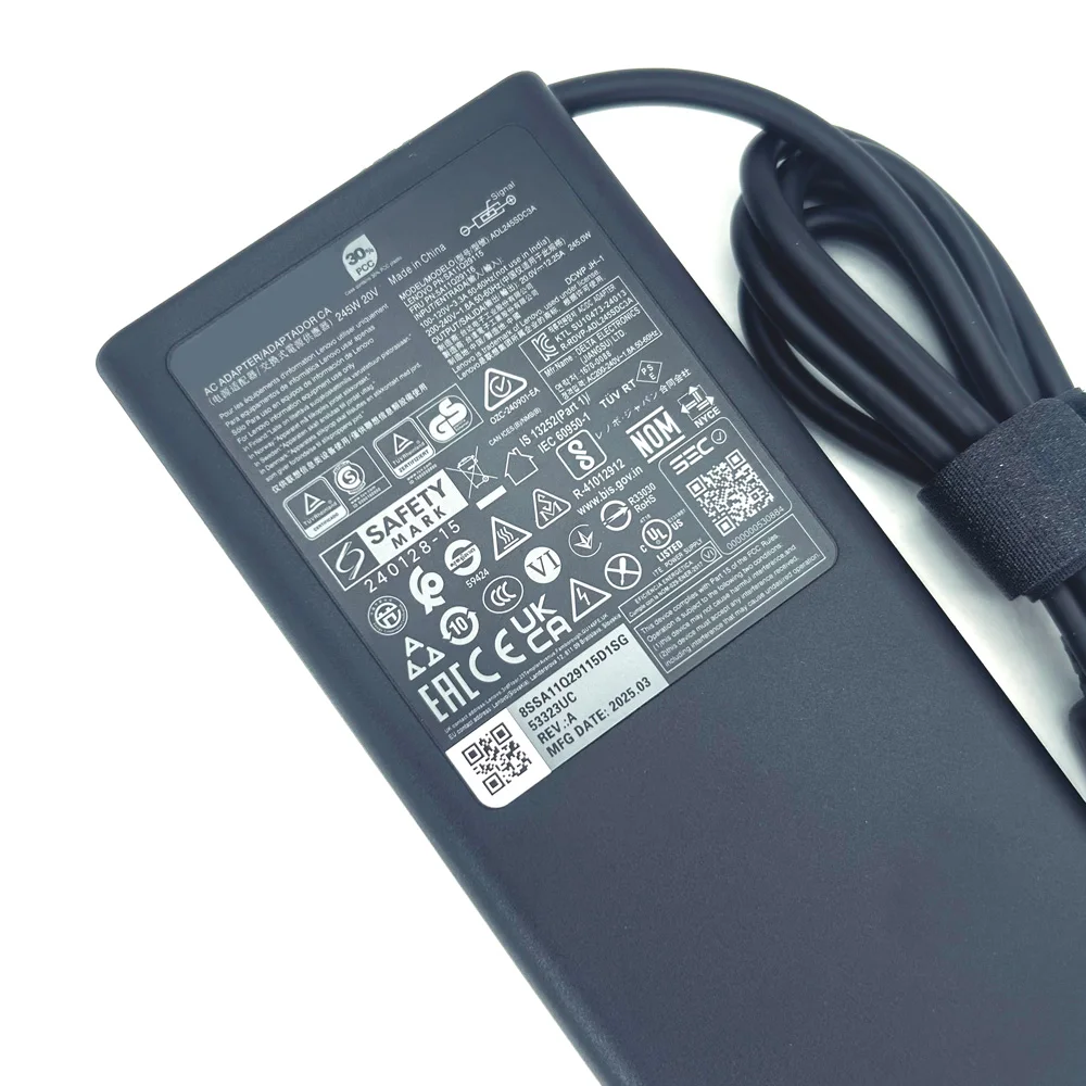 레노버 리전 프로 5 16IAX10 83F3 LOQ 15AHP10 83JG 15IRX10 83JE용 슬림 245W AC 어댑터, 노트북 충전기