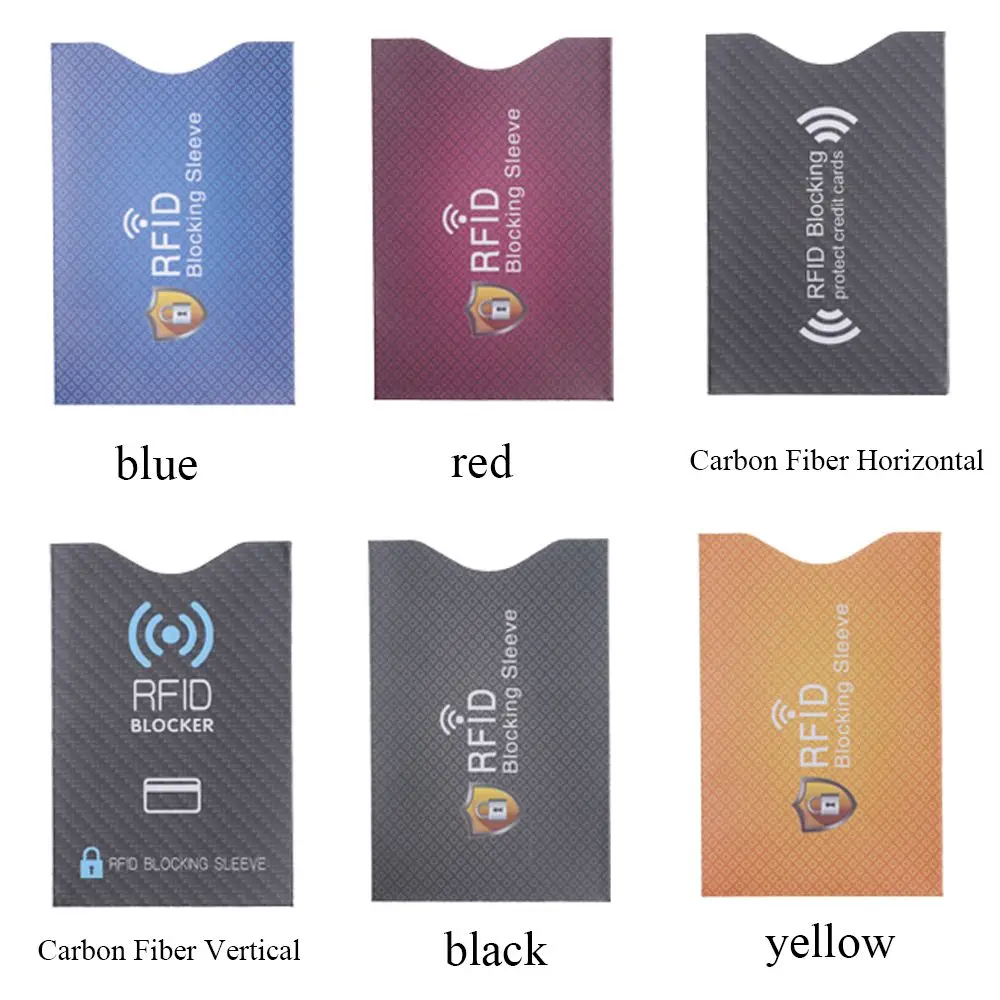 5PCS Fashion Bank Protection Credit Cards RFID Blocker Blocking Sleeve Protect Case Cover Card Holder