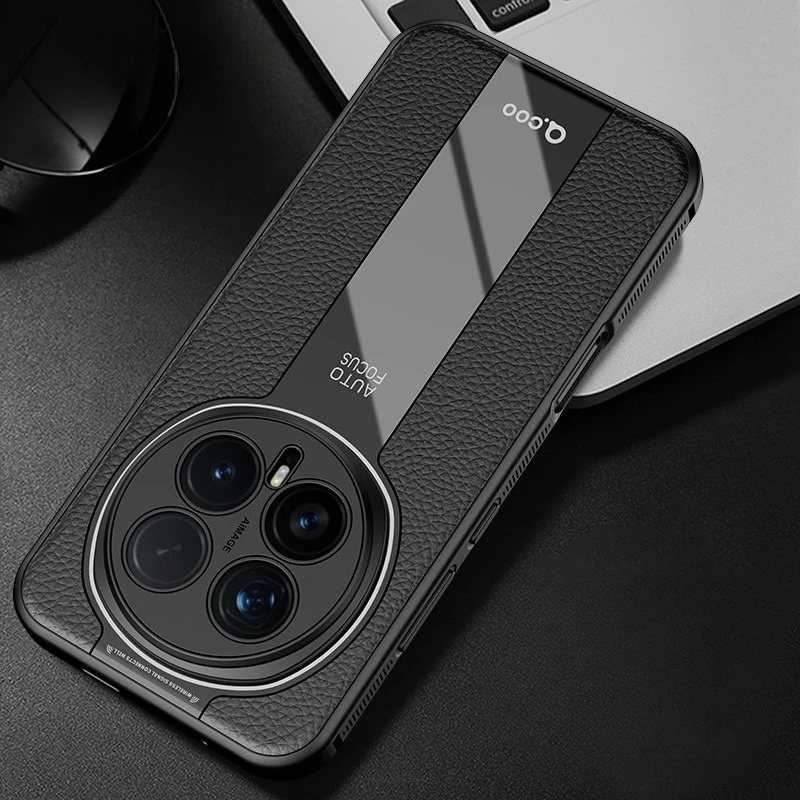 Luxury Magnetic Lichi Leather Ultra Thin Case with Soft TPU and Lens Protection