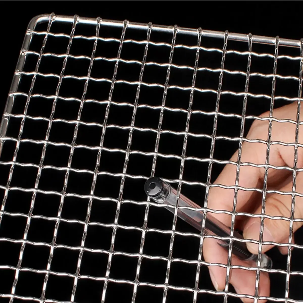 47 Sizes Square BBQ Grill 304 Stainless Steel Mesh BBQ Grills Grate Grid Wire Rack Carbon Cooking Baking Net Korean Barbecue