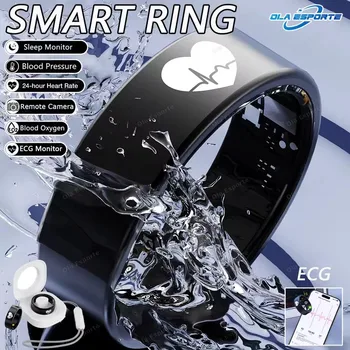 2026 New Smart Ring ECG Detection Blood Pressure,Heart Rate Ring,Body Temperature Monitor Waterproof GPS Tracking Men Women Ring 1