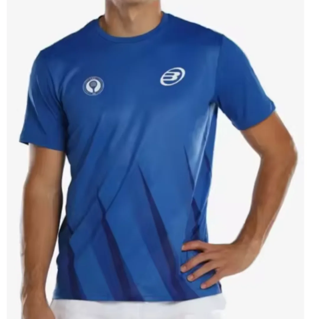 T-Shirt Bullpadel Summer Outdoor Sports Breathable Men's Tennis Tee Clothing Running Fitness Workout Top Tennis Training Uniform 2