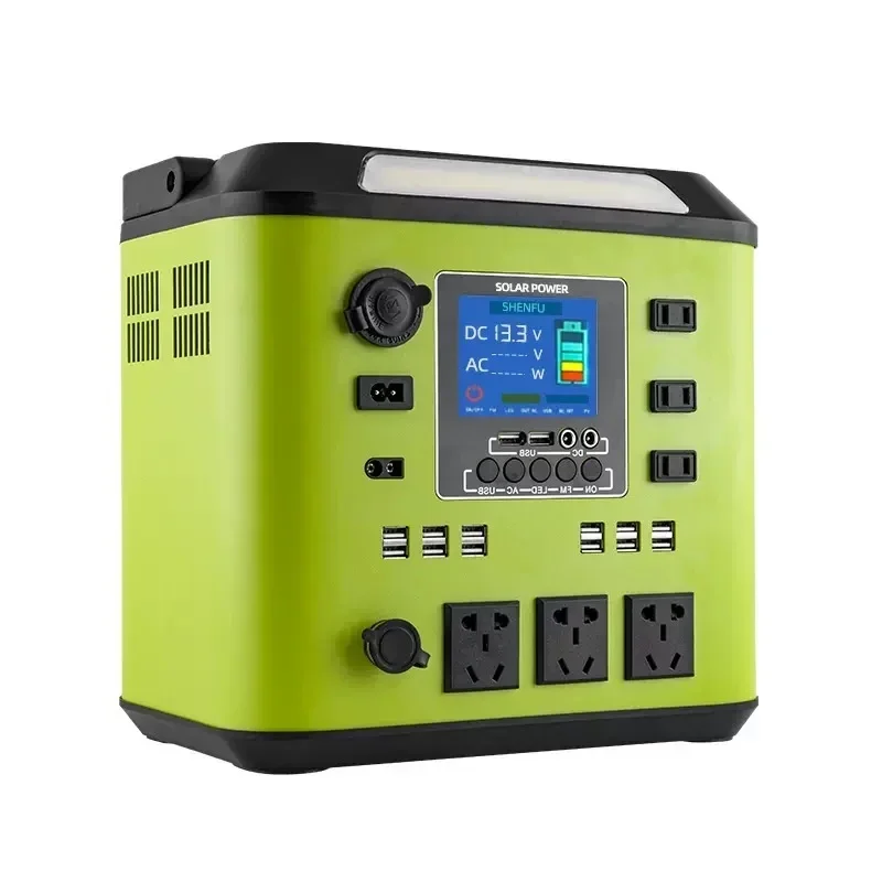 Outdoor Portable 500W Lithium Battery Power Supply EU Plug Car MPPT Large Capacity Solar Charging Emergency 220V Energy Storage