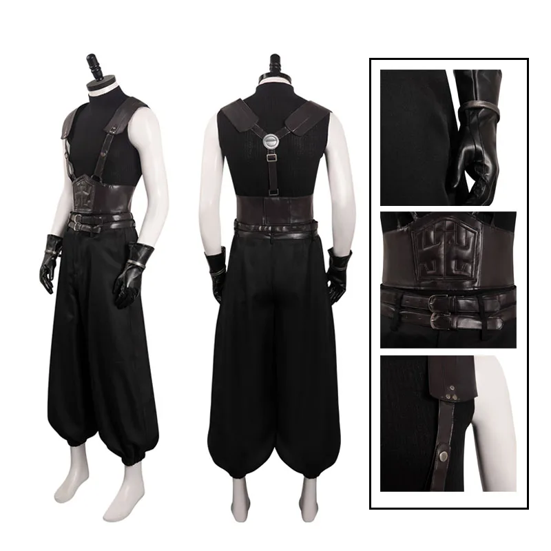 

Free Return Crisis Core Final Fantasy VII Reunion Zack Cosplay Costume Outfits Halloween Carnival Party Suit For Men Role Play
