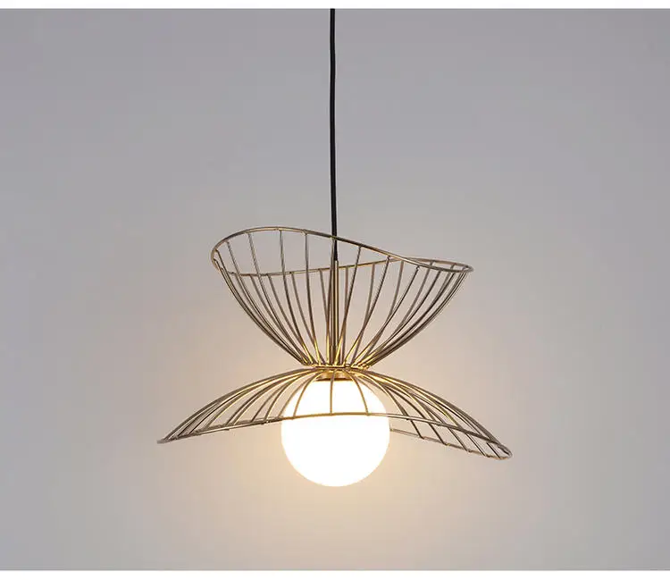 Globen Ray Deckenpendelleuchte Wohnzimmer Wandleuchte aus Schmiedeeisen Schwarzgold Pendelleuchte Schlafzimmer Inselküchenleuchte – Detail 12