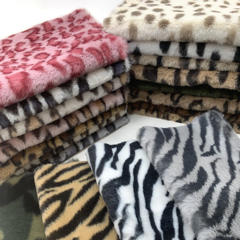 25*45cm Vintage Leopard Tiger Künstliche Pelz Stoff Für Handgemachte Handwerk Kleidung Tasche Haar Zubehör DIY Quilten Materialien