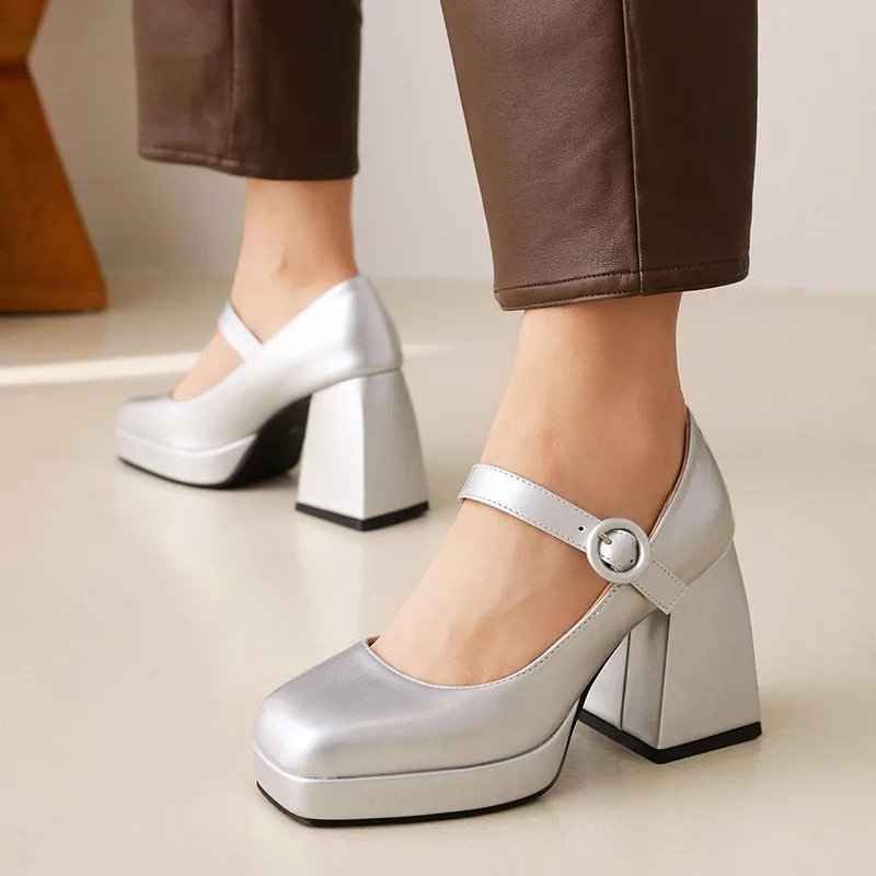 Mary Janes Shoes Platform Classics 