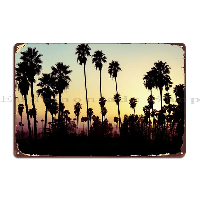 Los Angeles Palme Ii Segni In Metallo Murale Cinema Home Print Cinema Tin Sign Poster