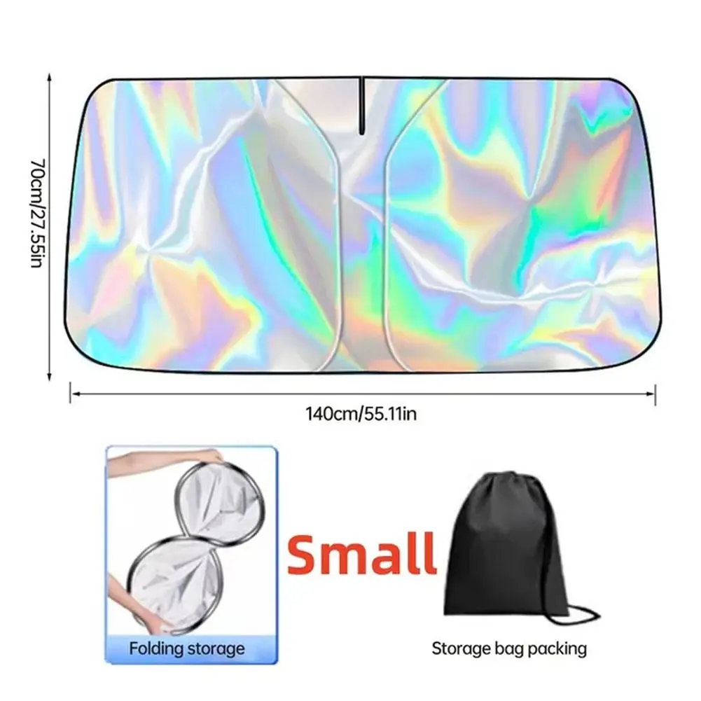 Car Sunshade Summer Front Windshield Laser UV Sun Shade Protector For Auto Interior Protection Accessories 2 Size N8F9
