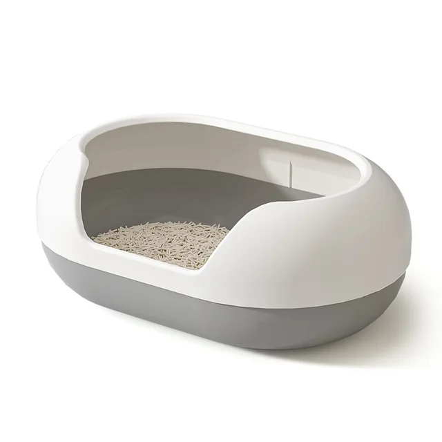 Extra large Big Mac cat litter box anti-splash cat toilet kitten bathtub cat litter box semi-closed capsule upgrade 6