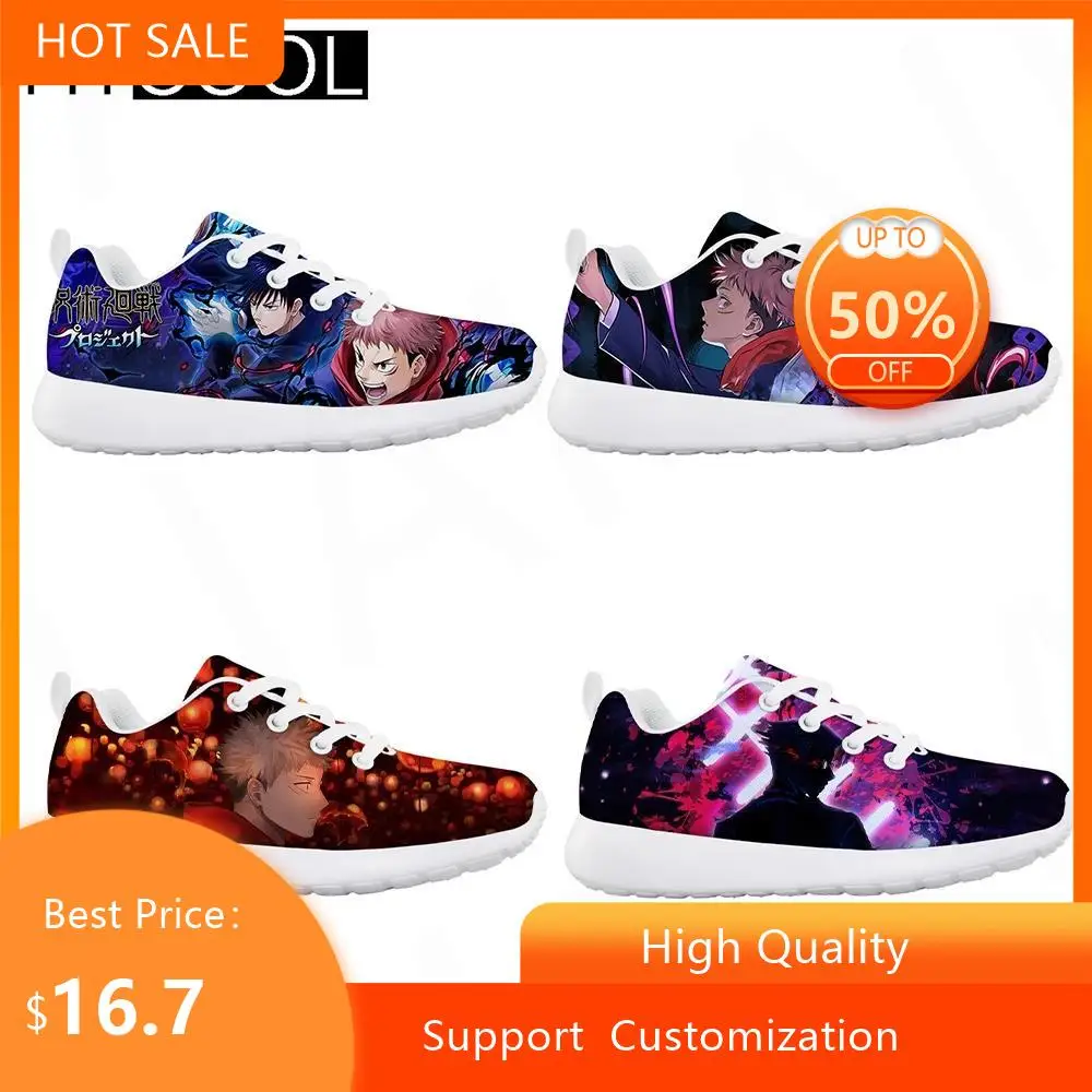 

Anime Jujutsu Kaisen Boys Girls Shoes Kids Breathable Sport Shoes Children Running Sneakers Flats Gym Fitness Mesh Shoes