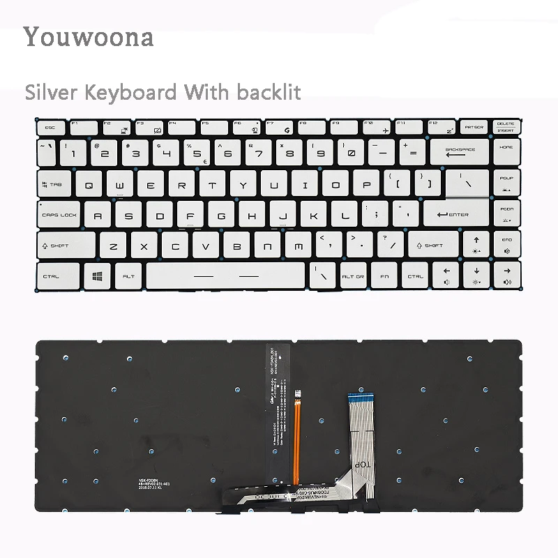 New Laptop Keyboard For MSI GS65VR PS42 GF63 8RC/D MS-16R1/W1/2-16Q1/2/3/4 With backlit