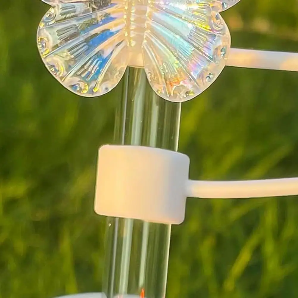 2Pcs Butterfly Straw Covers 10mm Straw Topper For 30/40 Oz Tumbler Reusable Drinking Straw Caps Eco-Friendly Cup Accessories