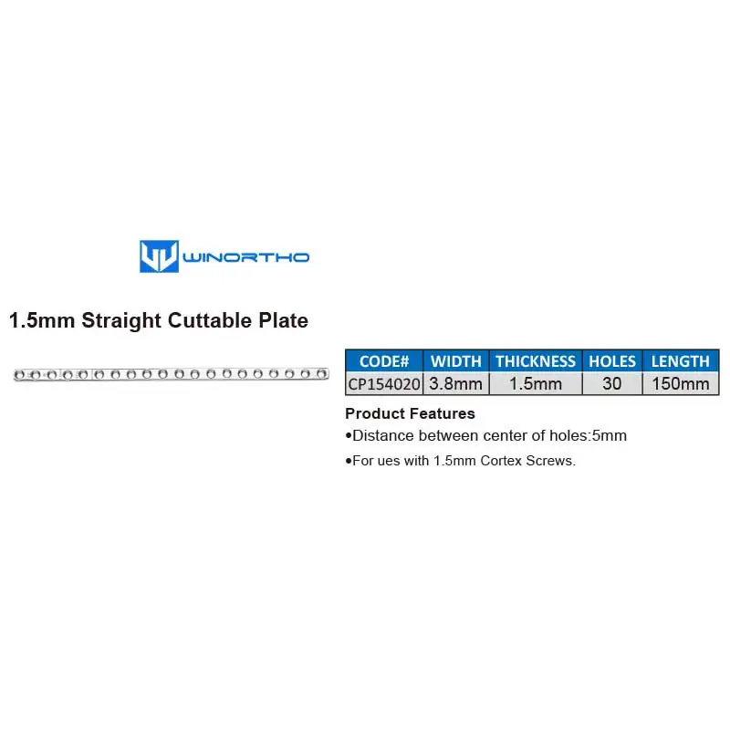 Orthopedic Instruments Veterinary Surgical Instruments AO reconstruction LC-DCP cuttable plates Veterinary Orthopedic Pet Animal Surgical Compression winortho tplo