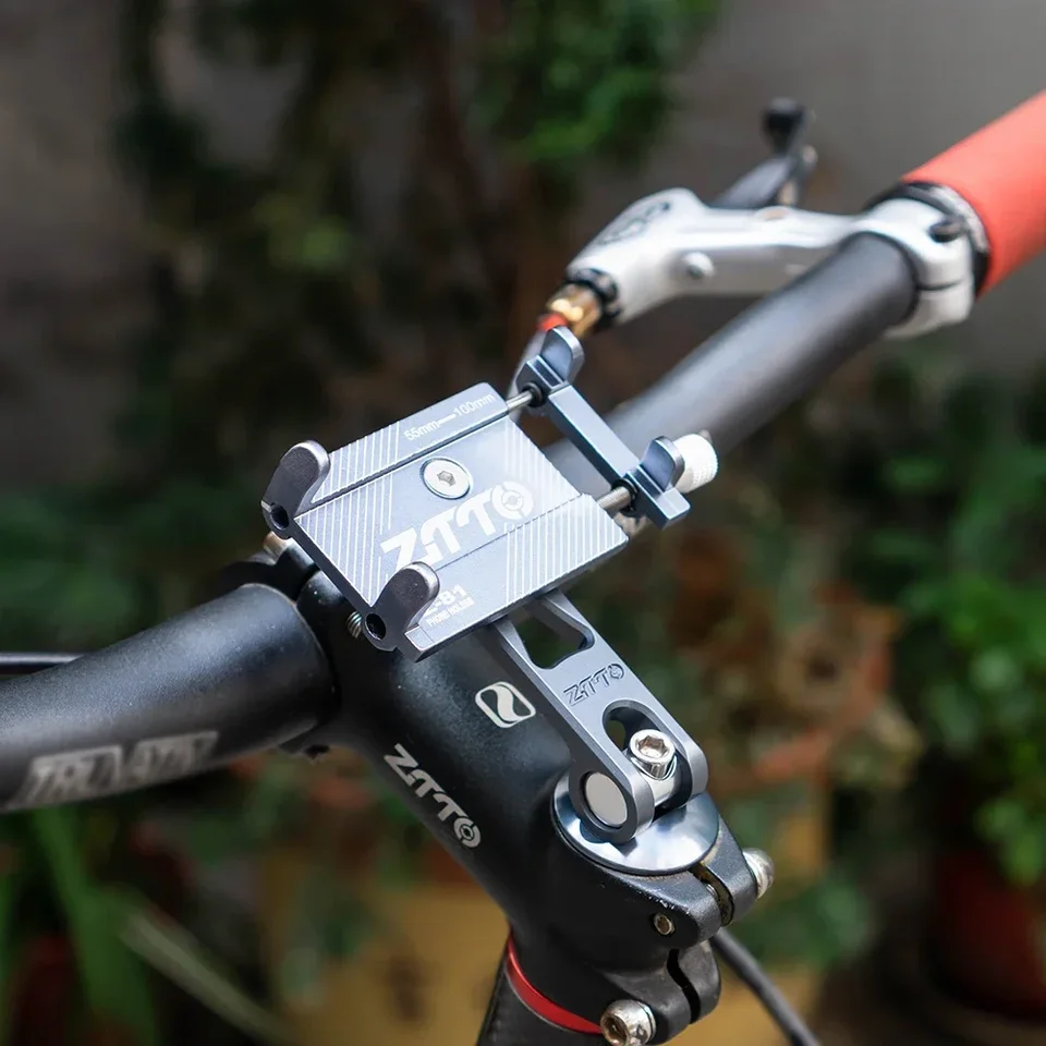 Support Téléphone ZTTO Z-81 Pour Vélo, Scooter, Moto, Aluminium, Pour écrans 4.5 à 7 Pouces, Rouge/argent/noir