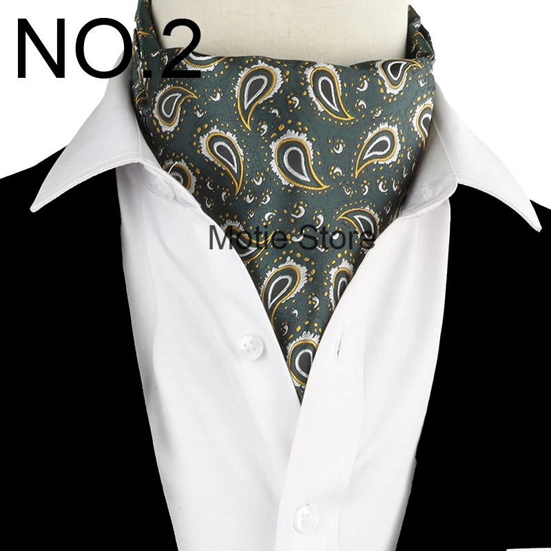 Heißer Verkauf Herren Krawatte Schal Vintage Jacquard Paisley Cashew Britischen Gentleman Luxus Schal Fit Hochzeit Party Business Zubehör – Detail 3
