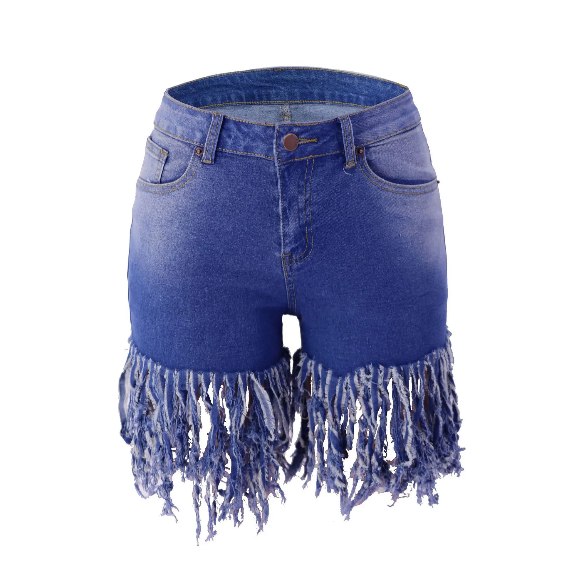 

2023 Spring and Summer Fashion New Trend Street Style Fringe Denim Shorts