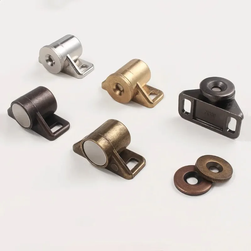 1PC Magnetic Cabinet Door Lock Strong Magnetic Door Lock With Screw Alloy Drawer Golden Bronze Silver lock 35*19mm.