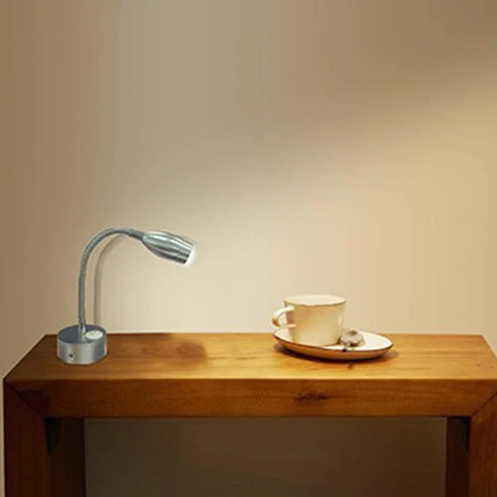 USB Flexible Wall Mount Night Lamp Hotel Bedside Wall Lamp LED Flexible Gooseneck Tube Switch Study Reading Sconces Light