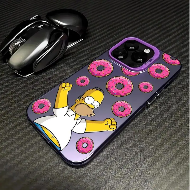 The Simpsons Donut Silicone Phone Case - Vibrant Colorful Design