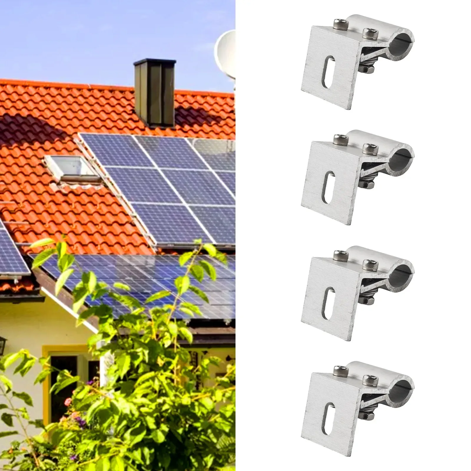 Solar Panel Mounting Bracket Solar Circular Metal Tile Clamp Aluminum Alloy Clamps for PV Module Racking System With Fixation