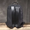 New Genuine Leather Black Backpack, High-Quality First-Layer Cowhide, Large-Capacity Laptop Bag That Fits a15.6-Inch Computer. 3