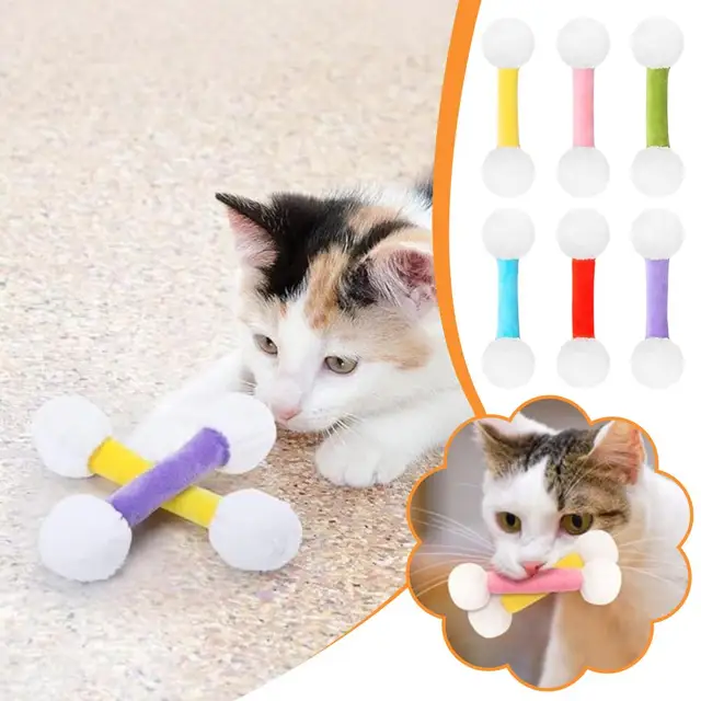 thumbnail image 2 of Q-Tip Cat Toy With Catnip - Giant Swab Plush Kicker Toy, 5.5x1.6 Inch, For Chewing, Kicking & Play 2 of 12