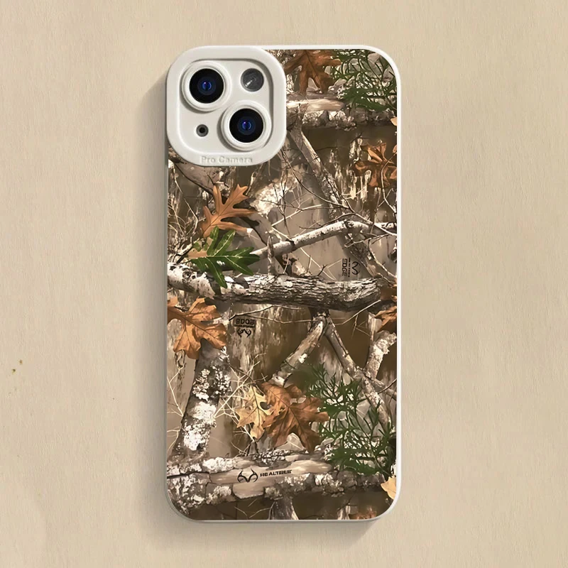 Forest Camouflage Pattern Shockproof Silicone Phone Case – Soft Protective Cover
