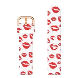 Vibrant Printed Silicone Sport Strap Wristband Accessories for 22mm watchband (11 Red lip)